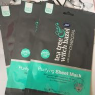 Boots Tea Tree & Witch Hazel Charcoal Purifying Sheet Mask- Pack of 3.